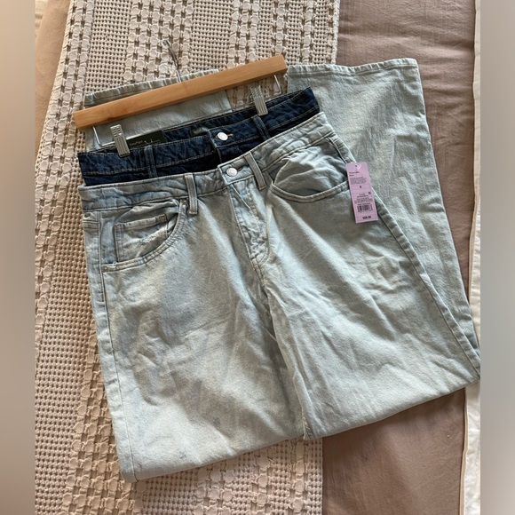NEW Wild Fable Light Denim Mid-Rise 90s Relaxed‎ Straight Jeans Size 8 - Picture 7 of 9
